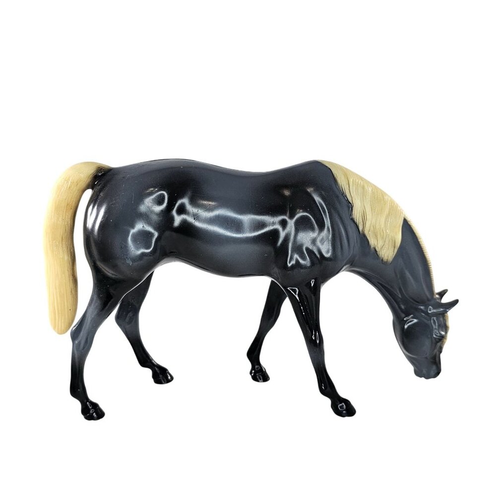Hartland Horse Grazing Mare Figurine Blue Grey Collectible Vintage Plastic Decor